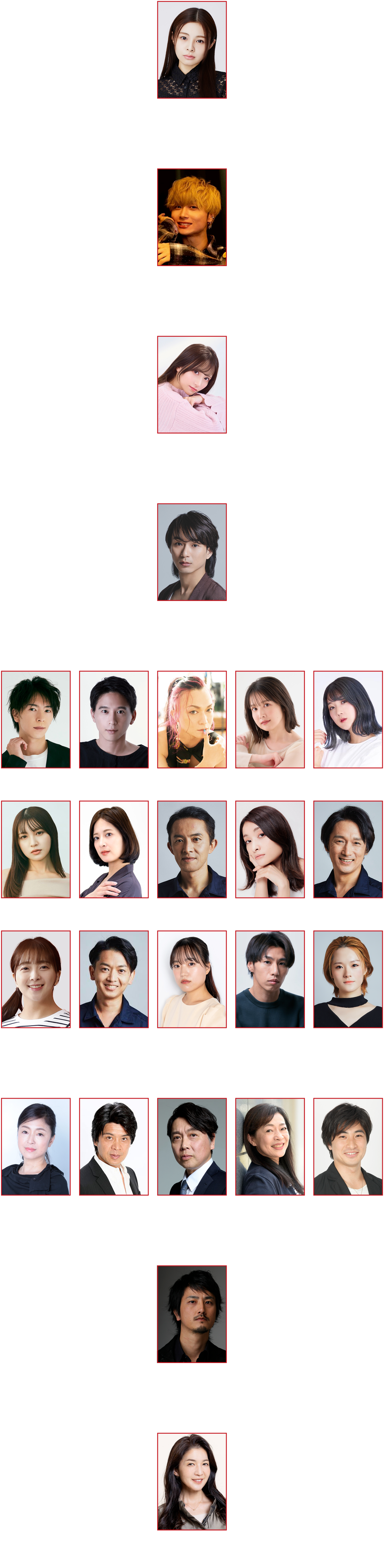 本間日陽、山本亮太、佐倉初、山木透、田中尚輝、杉江優篤、平山佳延、高橋明日香、林千浪、神志那結衣、兵頭祐香、川名浩介、甲斐千尋、吉田晃太郎、塩出純子、苅羽悠、伊藤千由李、池田彰夫、塩見奈映、築山万有美、横山一敏、藤原習作、滝佳保子、佐藤義夫、笠原紳司（友情出演）、斉藤レイ（特別出演）