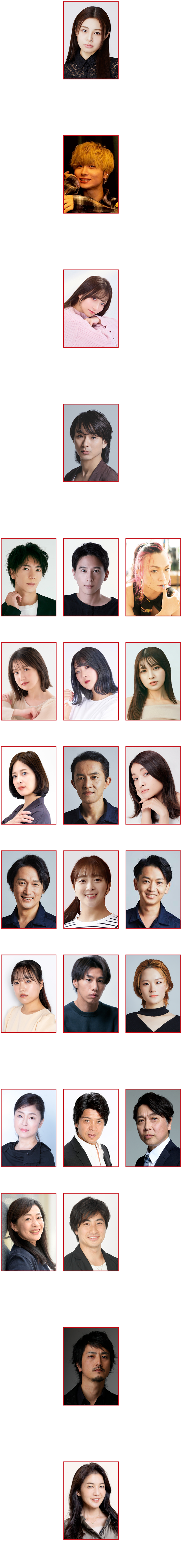 本間日陽、山本亮太、佐倉初、山木透、田中尚輝、杉江優篤、平山佳延、高橋明日香、林千浪、神志那結衣、兵頭祐香、川名浩介、甲斐千尋、吉田晃太郎、塩出純子、苅羽悠、伊藤千由李、池田彰夫、塩見奈映、築山万有美、横山一敏、藤原習作、滝佳保子、佐藤義夫、笠原紳司（友情出演）、斉藤レイ（特別出演）